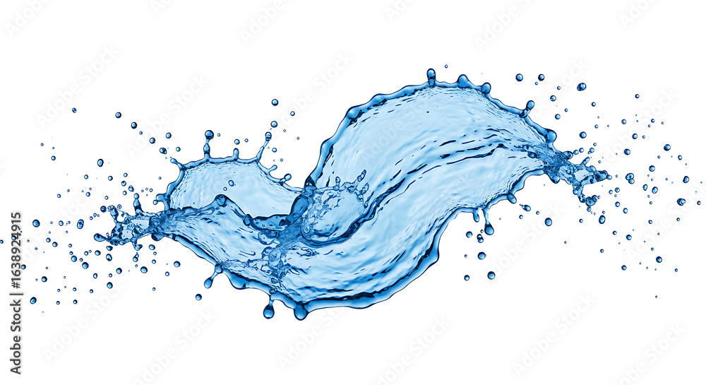 Obraz premium Clear refreshing water splash isolated on white background