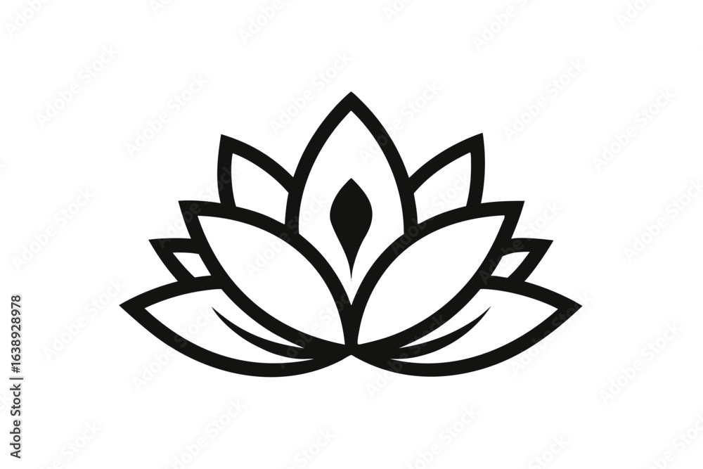 Beautiful floral design with a single lotus flower and a leaf isolated on a white background Beautiful floral design with a single lotus flower and a leaf isolated on a white background