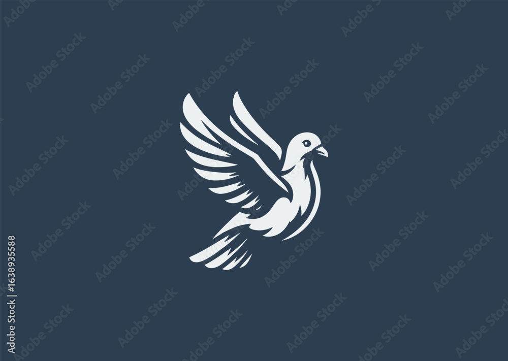 Obraz premium A peaceful dove design, representing love, harmony, and spiritual purity.
