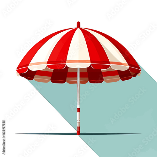 Striped Beach Sun Umbrella