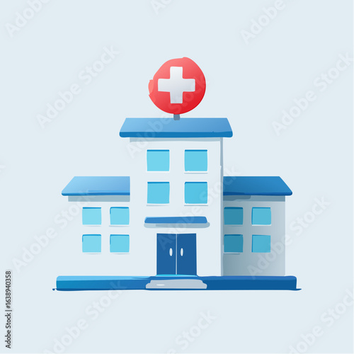 Hospital Building Illustration