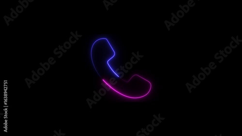 Wallpaper Mural Glowing neon call icon animation,Glowing neon calling icon animation,Glowing neon incoming phone call ring 4k icon animation Torontodigital.ca