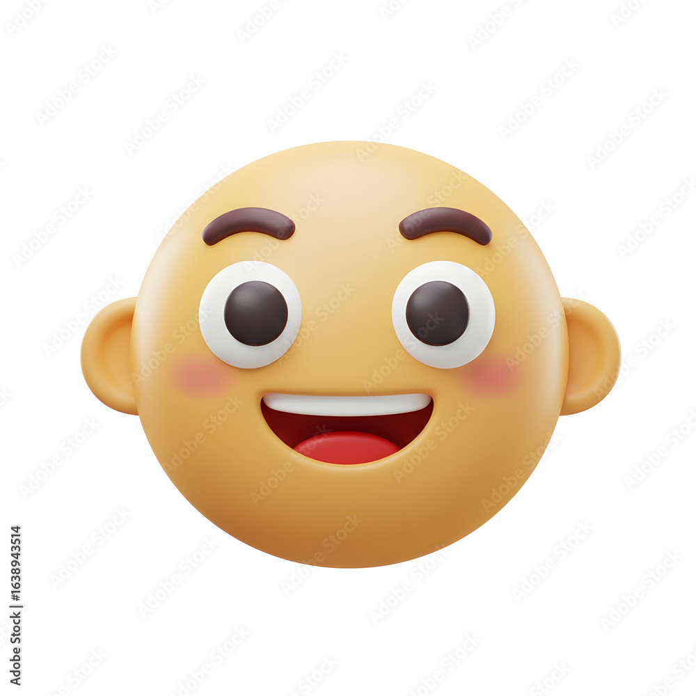 Fototapeta premium happy smiley face, isolated on transparent background