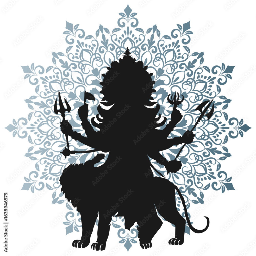 Fototapeta premium Happy Durga puja background design.