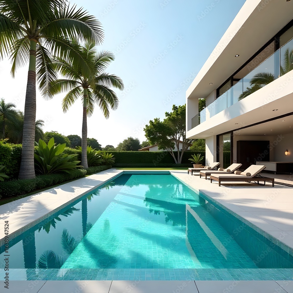 Fototapeta premium swimming pool in hotel resort