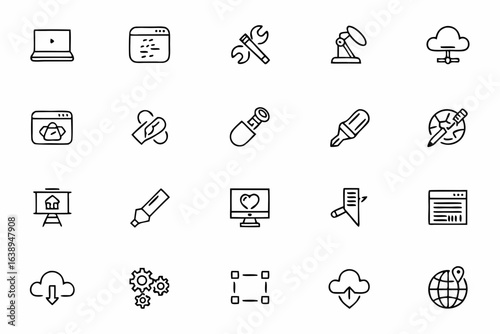 A modern icon pack focused on online writing, blogging, and content creation — ideal for digital marketers, bloggers, and content platforms