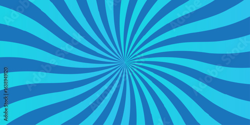 Sunburst Modern retro vintage sunrise sunbeam element spiral striped. Spiral starburst and striped pattern abstract geometric retro sunrays line wavy texture.	