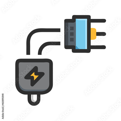  Modern Power Connector Electrical Icon