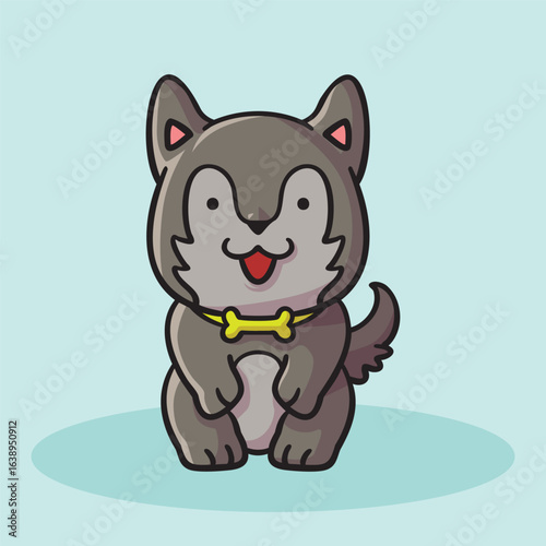 Wallpaper Mural Kawaii and Cute Puppy Illustration - Pet Lovers Clipart Torontodigital.ca