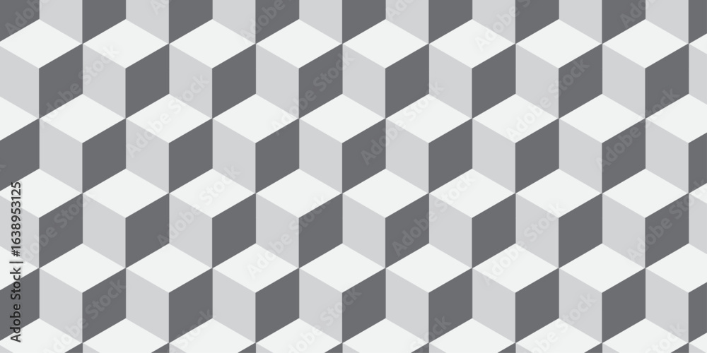 3d modeling cubes Illustration decoration seamless white material pattern square design.	