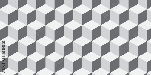 3d modeling cubes Illustration decoration seamless white material pattern square design.	