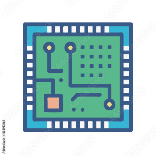  Circuit Board Icon for Electronics