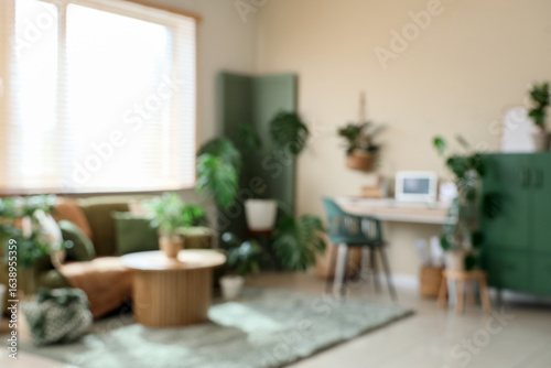 Blurred home office interio...
