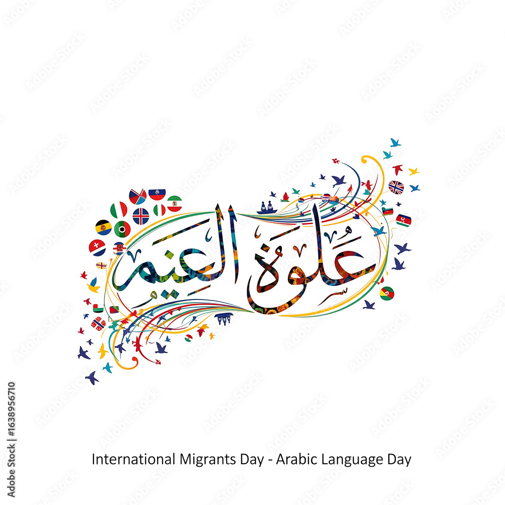 Obraz premium Arabic Language Day
