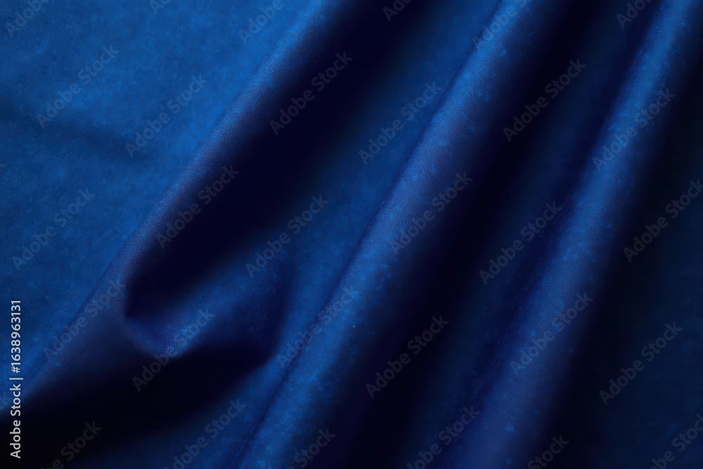 Fototapeta premium Deep indigo cotton twill, diagonal weave, rich color , garment, surface, detail