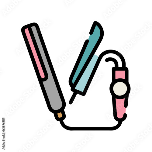  Compact Hair Curler Icon for Travel