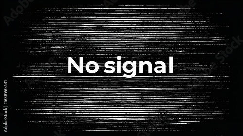 Black and white lines forming a pattern with the text 