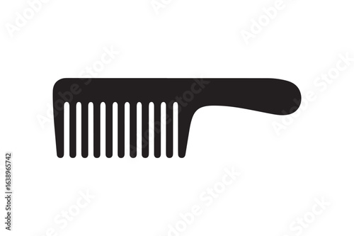 Comb icon silhouette vector with white background