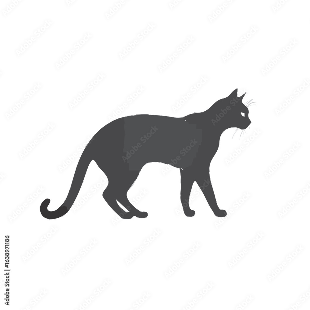 Obraz premium black cat vector illustration 