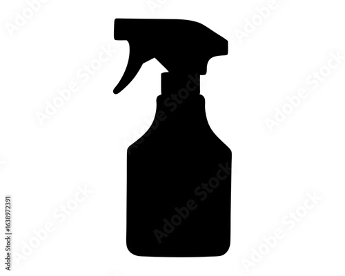 Black Silhouette of a Spray Bottle for Cleaning and Disinfecting Surfaces