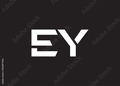 EY letter logo and initial logo design