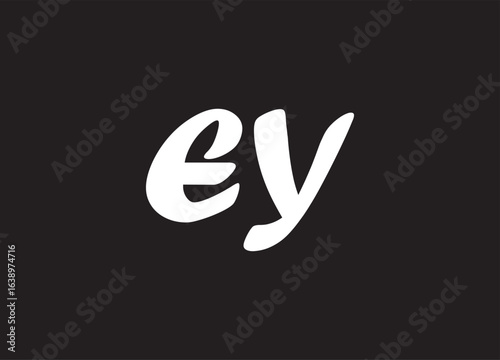 EY letter logo and initial logo design