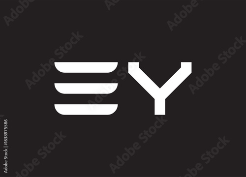 EY letter logo and initial logo design