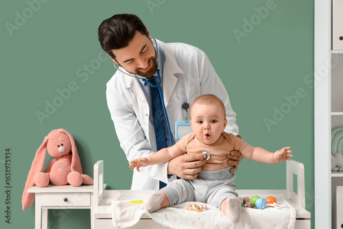 Male pediatrician with stet...