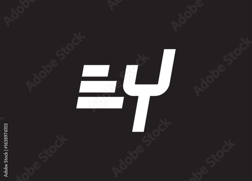 EY letter logo and initial logo design