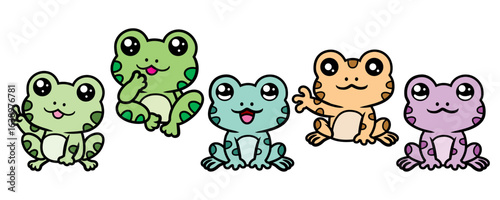 Cute frogs cartoon