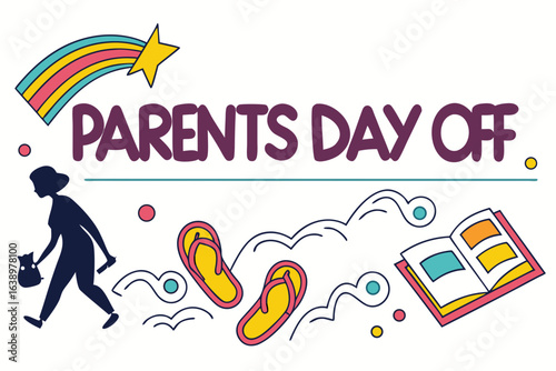 NATIONAL PARENTS DAY OFF vector illustration