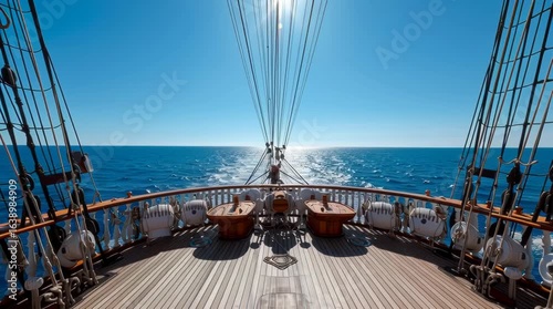View from a Ship's Bow at Sea / 船首からの海の眺め