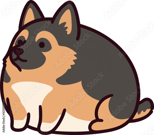 Attentive German Shepherd - Cute Mochi Dog
