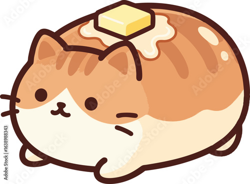 Pancake Cat Loaf - Funny Mochi Kitty