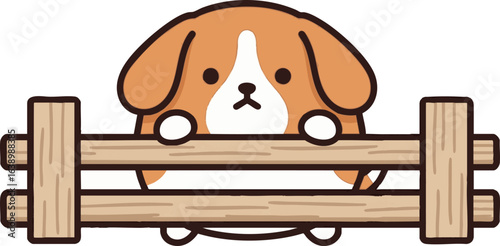 Peeking Beagle Dog