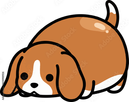 Sniffing Beagle Puppy - Cute Floppy Eared Dog