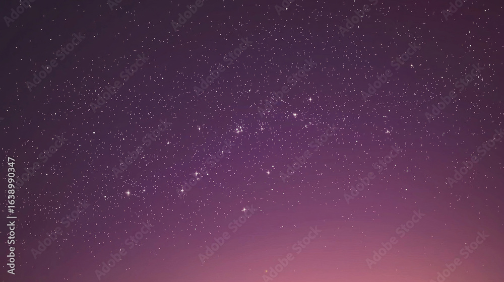 Fototapeta premium Night Sky: Purple Twilight and Starry expanse