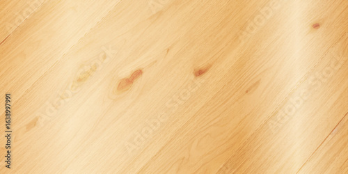 A Soft Golden Glow Illuminates the Light Wood Surface, Showcasing the Natural Beauty of Its Organic Grain and Subtle Texture in a Warm, Inviting Atmosphere
