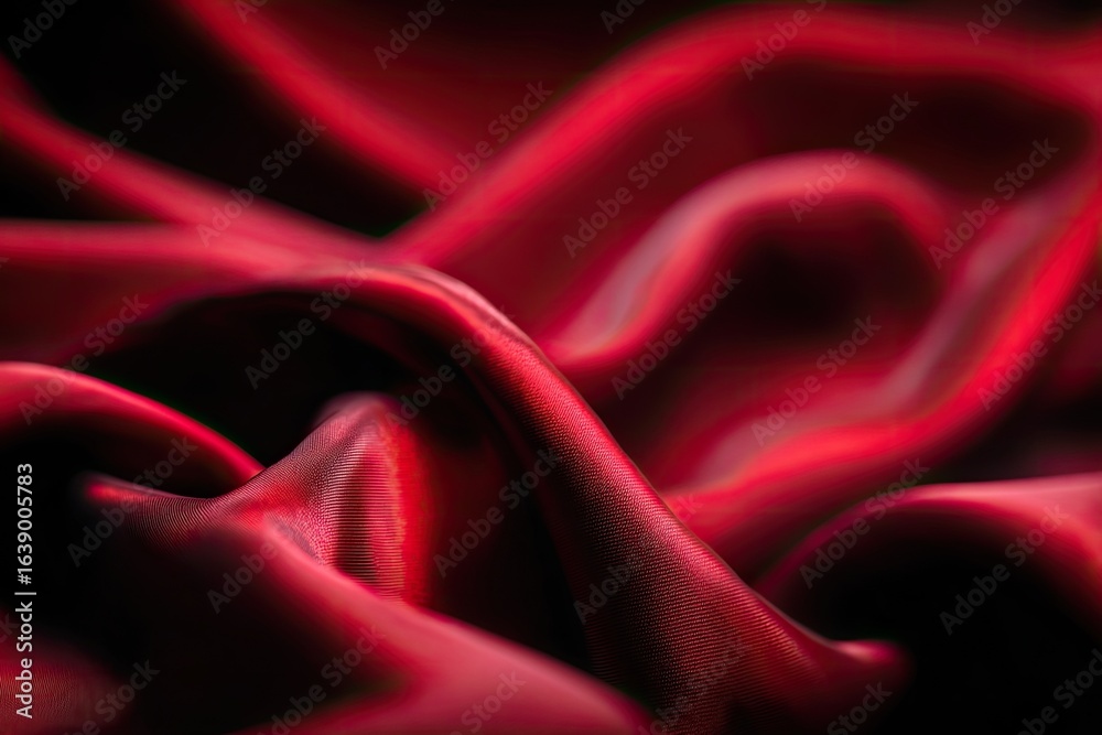 Obraz premium Close-up of rich crimson draped fabric