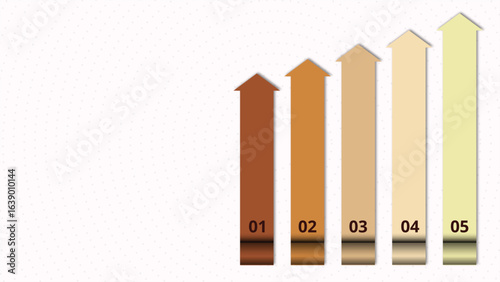 Color Gradient Arrow Chart for Business Growth and Progress