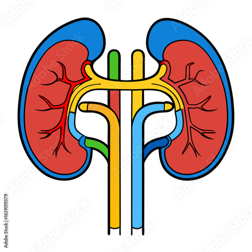 Renal System – Growth and Creative Breakthrough, Medical, Conceptual, Strategy, Motivation, Abstract, Kidney Anatomy Diagram