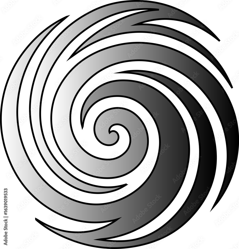 Fototapeta premium Spiral Swirl Icon Design