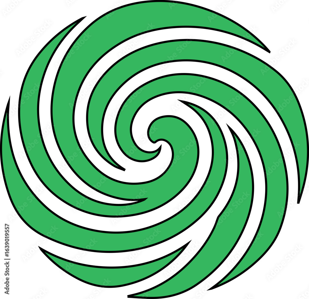 Naklejka premium Spiral Swirl Icon Design