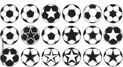 Array of cosmic gleaming soccer balls