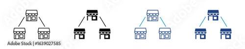 Franchise icon set in different style , Retail Franchise multiple icon , vector illustration . 