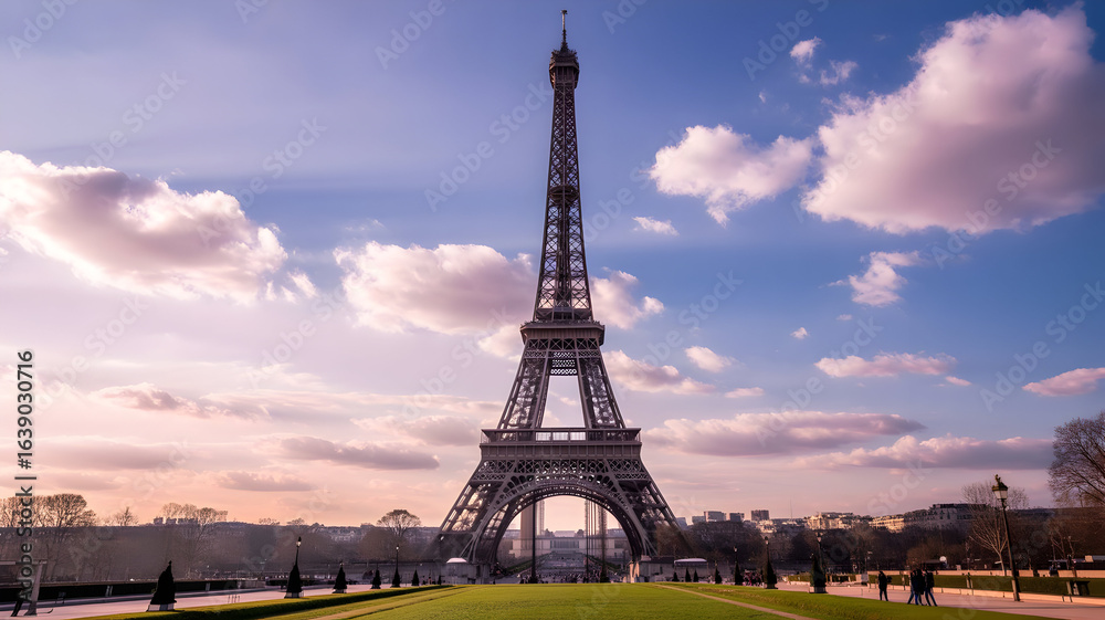 Naklejka premium Eiffel Tower Paris France Landmark Structure image