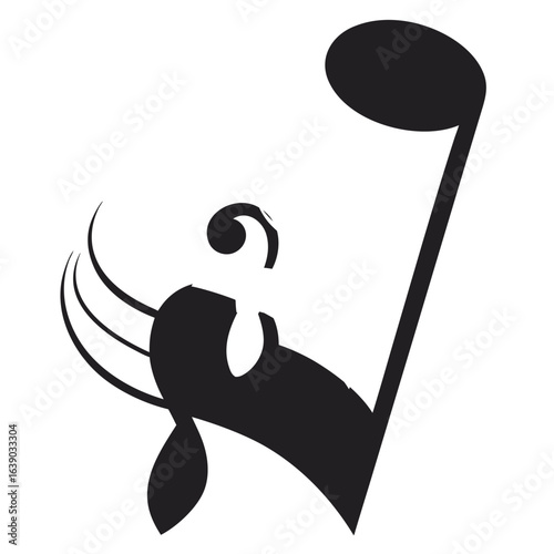 Running man silhouette icon and sword-wielding person logo vector illustration