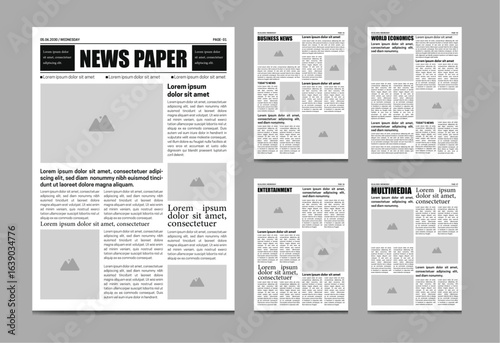 Newspaper Template Design, old newspaper and daily newspaper, news, print