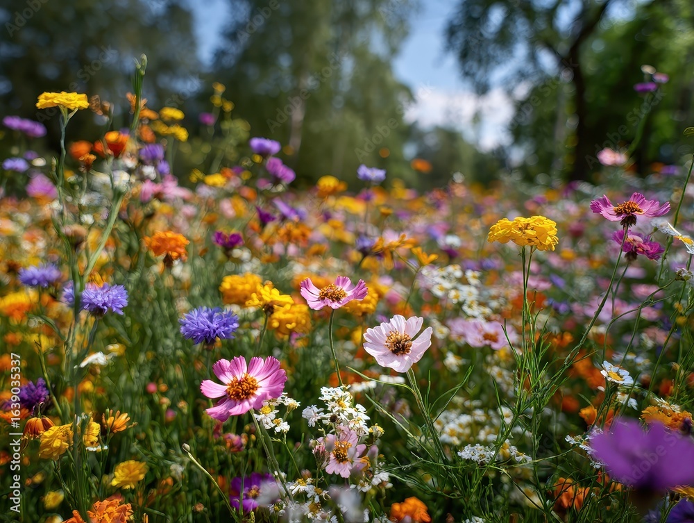 Fototapeta premium A field of flowers