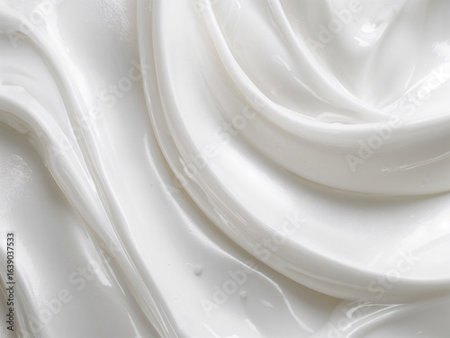 White cream swirls and textures smooth
